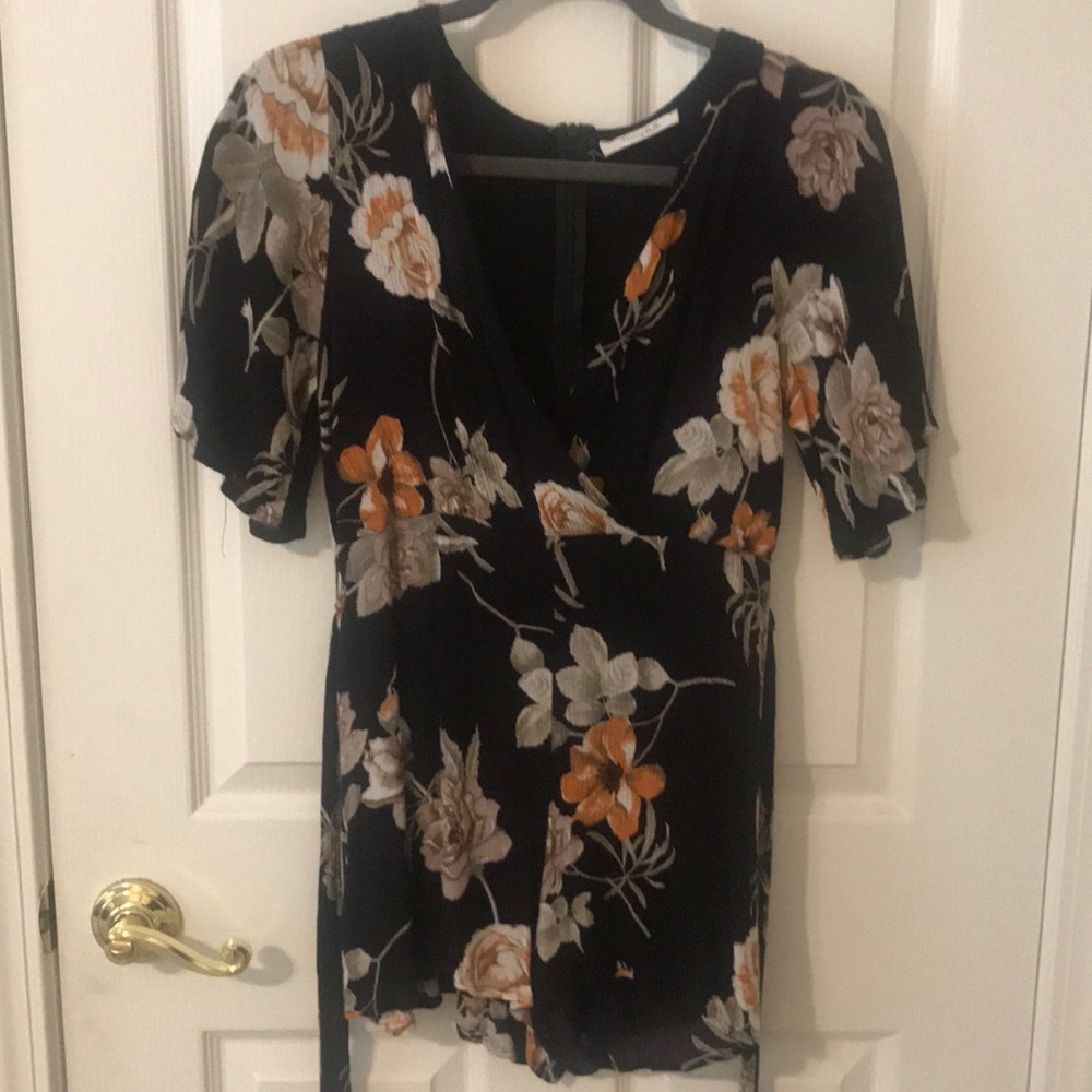 black floral romper